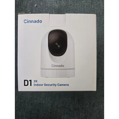 Cinnado Security Camera Indoor-2K 360° App, 2-Way Audio, Night Vision, 2.4Ghz