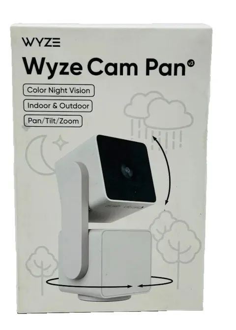 Wyze Cam Pan v3 Wired Indoor/Outdoor 1080P HD Security Camera w/  Privacy  Mode