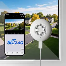 3MP 2K Window Camera with AI Color Night Vision and 24/7 Recording | 5Ghz Wifi I