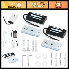 Electric Magnetic Lock 2 Pack - 60kg 130LB Holding Force for Door Access Control