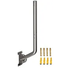 Universal TV Antenna Mount, 28" Stainless Steel(430) J Pole Mast (1.38") for ...