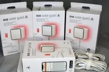 Lot of 4 EVE Water Guard THREAD Water Leak Detectors with 2 extension cables