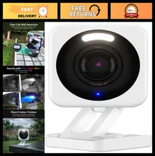 2.5K Smart Indoor/Outdoor Security Camera - AI Detection, Color Night Vision, Ba