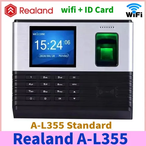 Realand A-L355 WIFI+ID TCP/IP 2.8Inch TFT LCD Screen Fingerprint Time Attendance