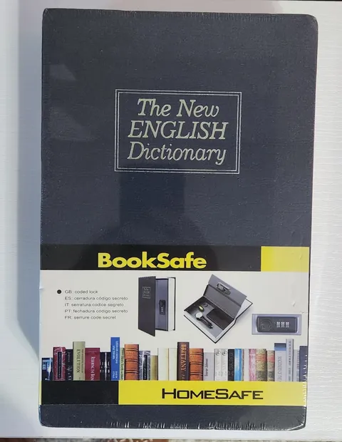 BookSafe Dictionary Hidden Secret Safe Metal Cash Box Combination Lock New