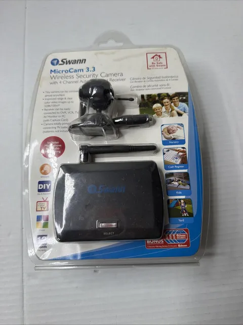 Swan MicroCam 3.3 Wireless security camera 4 channel Auto Switching Receiver
