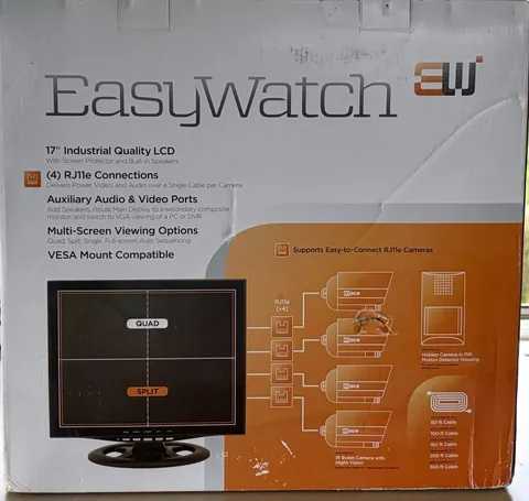 Mace EWO-17LCD-RJ11 Security Observation Monitor Multi-Screen 17” EasyWatch
