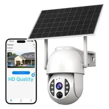 4G LTE 3K Cameras, Wireless Solar Powered Outdoor, IP66, HD Color Night Visio...