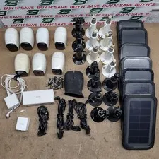 Lot of 7- Arlo Pro VMC4030 w/ Solar Panels VMA4600 Wireless Camera System -PARTS