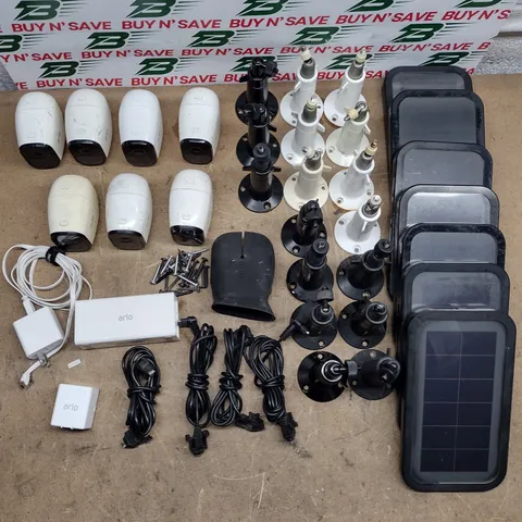 Lot of 7- Arlo Pro VMC4030 w/ Solar Panels VMA4600 Wireless Camera System -PARTS