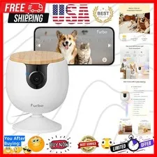 Mini Pet Camera: Security Cam w/Barking/Meowing Alerts, Cat or Dog Tracking w...