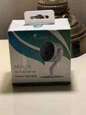 AtlanticEnergy Mini 9 Smart Camera, 1080p FHD Indoor Wi‑Fi Wireless, White