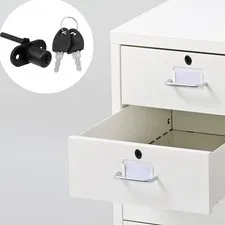2Pcs Office Furniture Drawer Lock Central Lock Lock for Cabinets