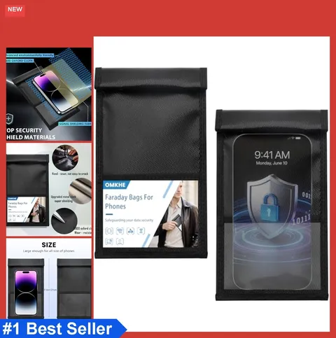2 Pack Faraday Bags for Phones Signal Blocking Military Grade 8x4.8 Inch