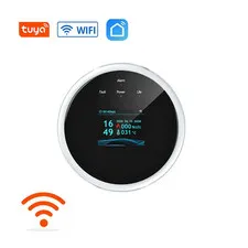 Tuya Wifi Leak with Temperature Function Combustible Gas Detectors Support Home 