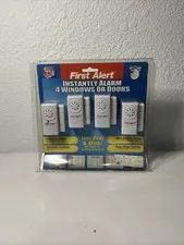 First Alert Instant Alarm For 4 Windows or Doors Peel and Stick As Seen on TV