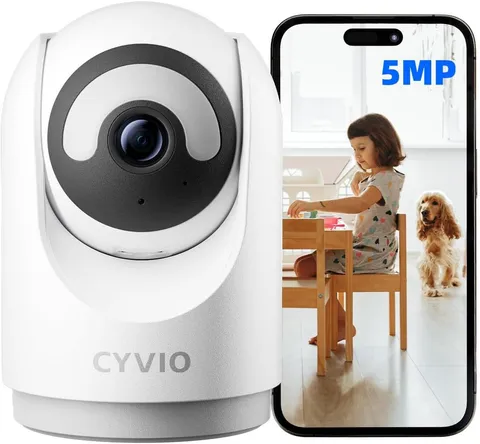 5MP Indoor Security Wifi Camera, with Smart Night Light, 2.4/5Ghz | 360° Pan Til