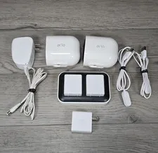 Arlo Pro 4 Spotlight Camera 2-Pack White VMC4041P Dual Charging Station