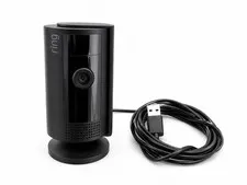 Ring Indoor Cam (2nd Gen) Wired Security Camera Black lens integrated grille