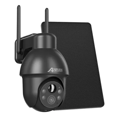 ANRAN 3MP Wireless Outdoor Solar Security Camera WiFi 360° Pan/Tilt Night Vision