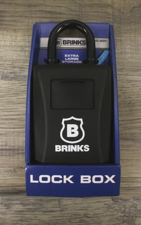 BRINKS Resettable LOCK BOX - Extra Large Storage with Steel Shackle (665-80001)
