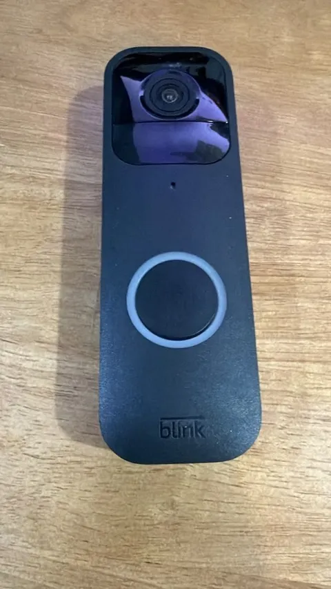 Blink Smart Wi-Fi Video Doorbell Wired/Battery 2 Way Audio with Alexa Black USED