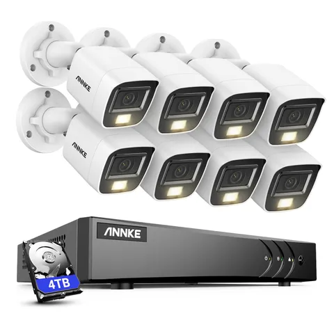 ANNKE 3K Lite 8CH DVR 5MP Color Night System Camera System CCTV Audio Recording