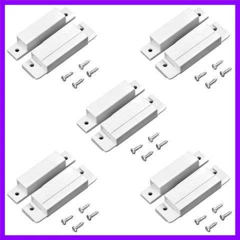 Wired Surface Mounted NC Magnetic Door Window Contact Sensor Alarm Switch 5 Pack