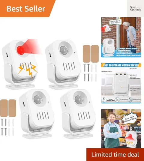 4 Pcs Recordable PIR Infrared Motion Sensor Activated Voice Motions Sensor De...