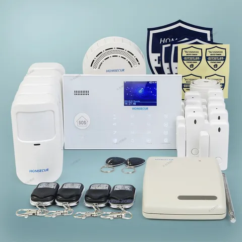 HOMSECUR LCD Wireless 4G/3G/GSM WIFI Home House Alarm System+Pet-Immune/Friendly