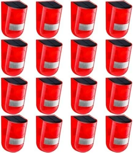 129Db Solar Motion Sensor Alarm with Strobe Light - 16 Pack Outdoor Security