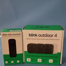 Blink Outdoor 4 3 Camera System And Doorbell