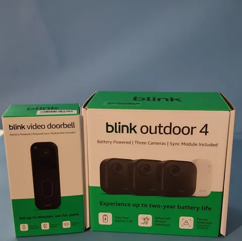 Blink Outdoor 4 3 Camera System And Doorbell