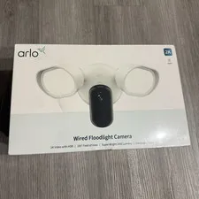 Arlo Wired Floodlight Camera 2K HDR Wi-Fi Siren Alerts Indoor/Outdoor FLW2001