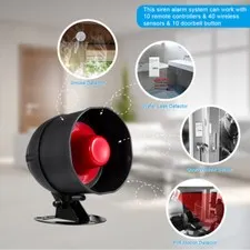 KERUI Home Siren Security Alarm System with Door Sensor and Motion Detector