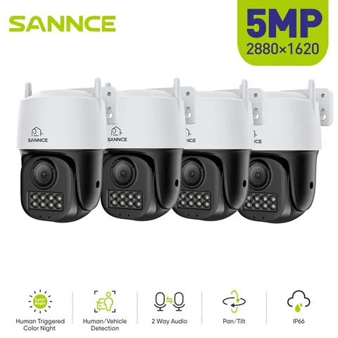 SANNCE 3K Color PoE PT Security IP Camera Two Way Audio Human Vehicle Detection
