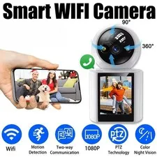 Two-Way Video Camera 360°PTZ Night Vision Baby Elderly Pet Care Auto Tranking