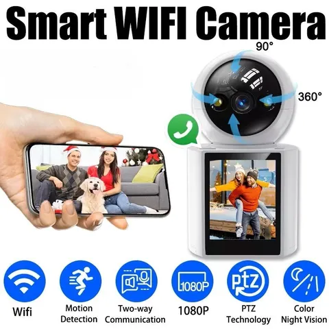Two-Way Video Camera 360°PTZ Night Vision Baby Elderly Pet Care Auto Tranking