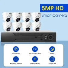 5MP 8CH DVR HD 24/7 Home Outdoor Security Dome Camera CCTV System IR Waterproof 