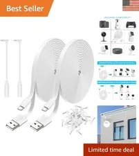 Multi-functional 10FT Power Cable for Wyze, , and eufy Devices - 2 Pack