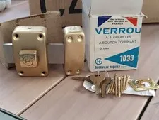 ANCIEN VERROU DE SÛRETÉ Comme NEUF SERRURE AVEC 3 CLÉS Guerville Riquier France