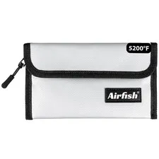 Fireproof Money Bag, 5 x 8 inches Fireproof Wallet, Waterproof Cash Bag with ...