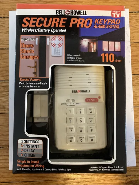 Bell and Howell Secure Pro Keypad 110 Alarm System Model 7788 Panic Button ~ NIB