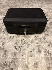 Fireproof Safe Box Key Lock Document Storage Portable Fire Resistant