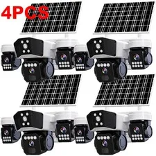 1-4PCS Solar Battery Powered Wireless WiFi Pan/Tilt Home Security Camera CCTV US