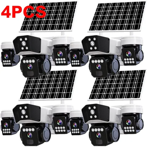 1-4PCS Solar Battery Powered Wireless WiFi Pan/Tilt Home Security Camera CCTV US