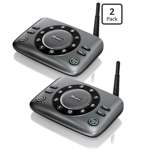 Wuloo Wireless Home Intercom System 2 Pack S600-P2 Multi Channel