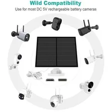 Weatherproof Solar Panel for Rechargeable Camera