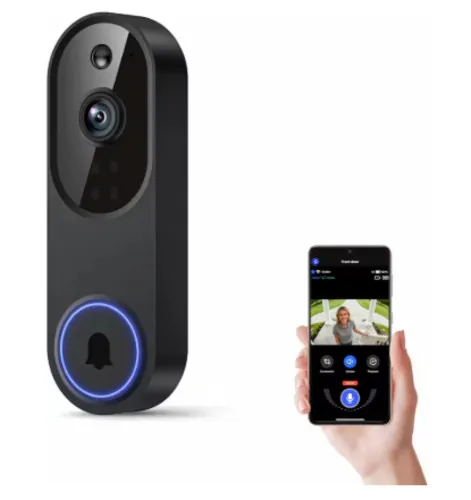 Wireless Wi-Fi Video Doorbell Camera - AI Motion Detection, Two-Way Audio, Night
