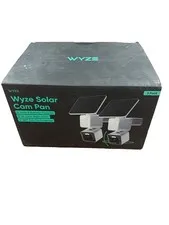 Wyze Solar Cam Pan 2 Pack 2K Battery Security Cameras w/ Solar Panels New